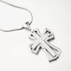 Strieborný prívesok kríž so zirkónmi PKL-3090
