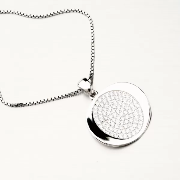 Strieborný prívesok so zirkónmi PKL-3108