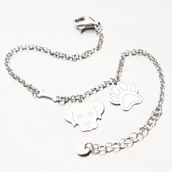 Strieborný náramok pre milovníkov psov B1603799-1132-SLX