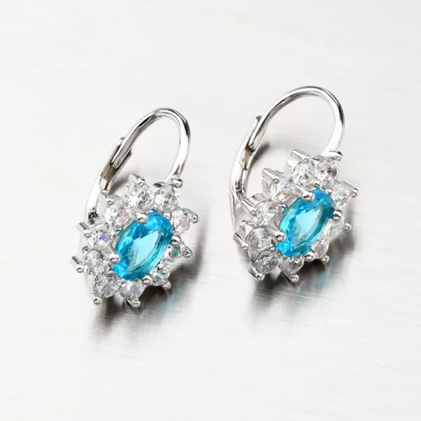 Náušnice zo striebra s modrým zirkónom PKL-2104