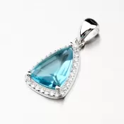 Strieborný prívesok s akvamarínom PKL-3092