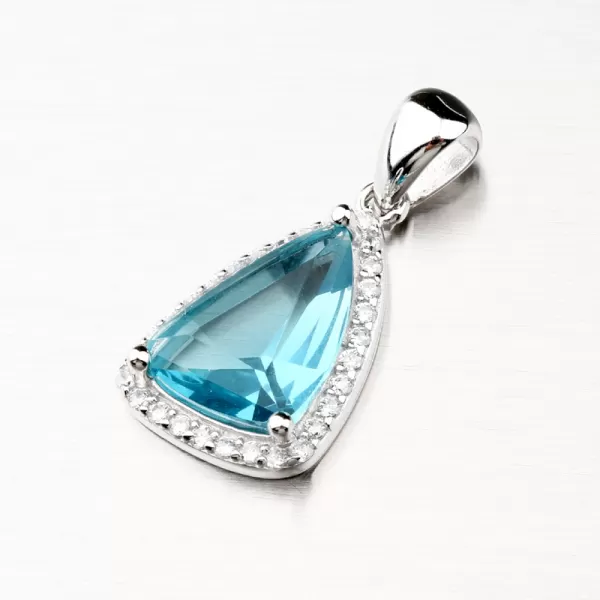 Strieborný prívesok s akvamarínom PKL-3092