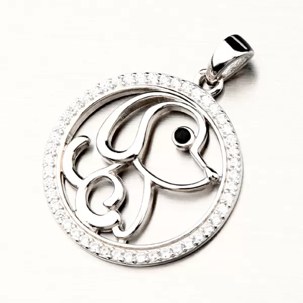 Strieborný prívesok pes so zirkónmi PKL-3082