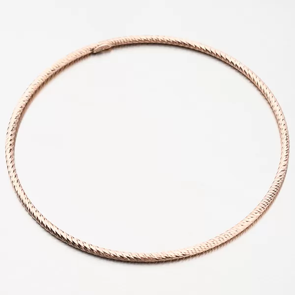 Pevný náramok vo farbe ružového zlata - striebro 925 B1400562-0809-SLX