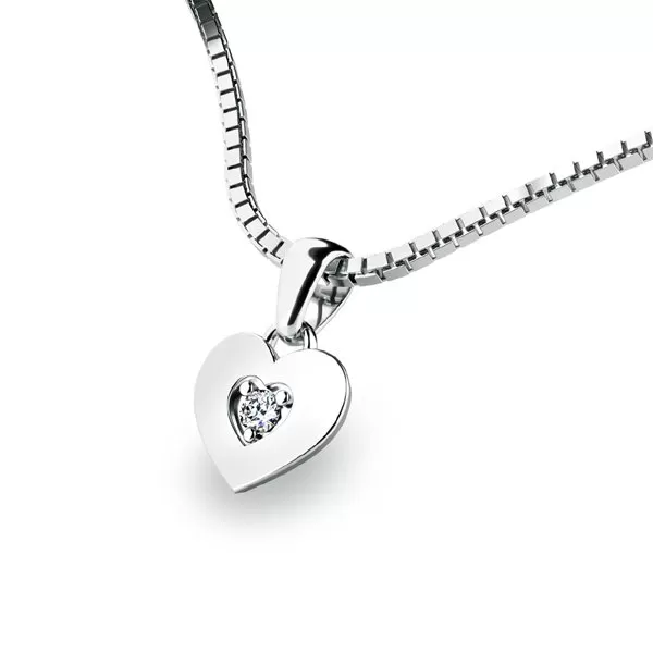 Zlatý prívesok srdca 10874-B-ZIR