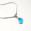 Prívesok zo striebra s modrým kameňom PKL-3095