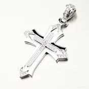 Strieborný prívesok kríž so zirkónmi PKL-3085