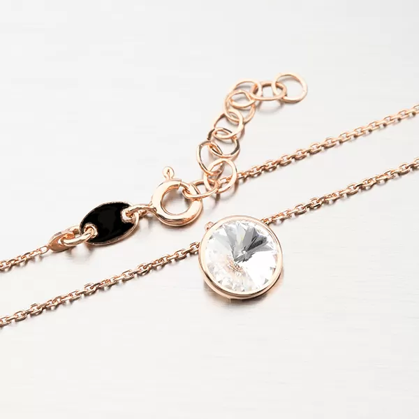 Náhrdelník pozlátený ružovým zlatom s kryštálom N1402520-2120-SLX