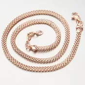 Strieborný náhrdelník vo farbe ružového zlata N1300487-1264-SLX