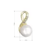 Zlato 14 Carat Pendant Žlté zlato s bielou riekou Pearl a Zircons 94pz00008 Infinity
