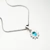 Strieborný prívesok s modrým zirkónom PKL-3098
