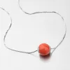 Strieborný náhrdelník s koralom N1200021-0851-SLX