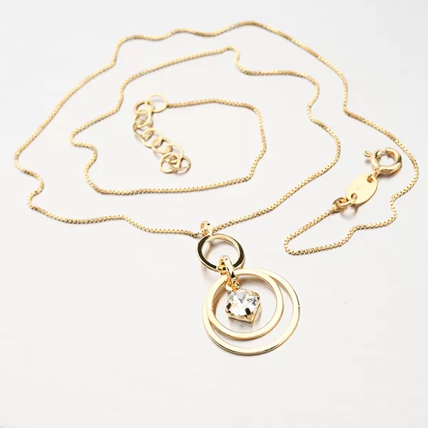 Pozlátený náhrdelník s kryštálom N1802617-2120-SLX