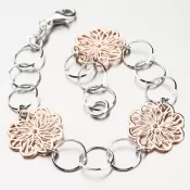 Strieborný náramok s kvietkami 92003043-73-SLX