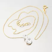 Náhrdelník s kryštálmi vo farbe žltého zlata N1500754-2120-SLX