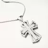 Strieborný prívesok kríž so zirkónmi PKL-3090