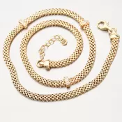 Pozlátený strieborný náhrdelník so zirkónmi N1300491-1264-SLX