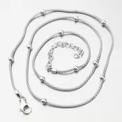 Strieborný náhrdelník s korálkami 92003043-76-SLX