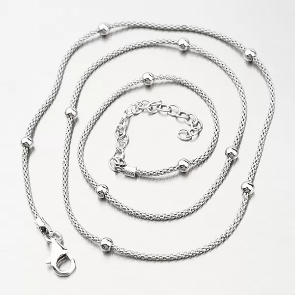 Strieborný náhrdelník s korálkami 92003043-76-SLX