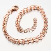 Strieborný náramok vo farbe ružového zlata B1900482-0019-SLX