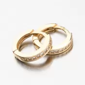 Detské náušnice biele zlato 585 zirkónové krúžky 52GZ-3342ZRB