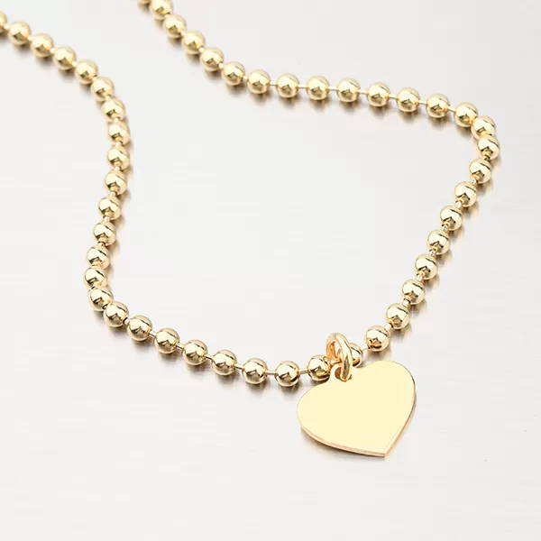 Náhrdelník so srdcom vo farbe žltého zlata N2201240-2619-SLX