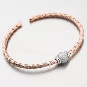 Strieborný náramok vo farbe ružového zlata B1604063-2196-SLX