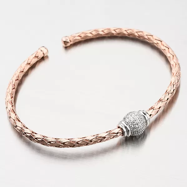 Strieborný náramok vo farbe ružového zlata B1604063-2196-SLX