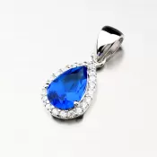 Prívesok zo striebra s modrým kameňom PKL-3074