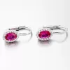 Zlaté náušnice s rubínom 12-642