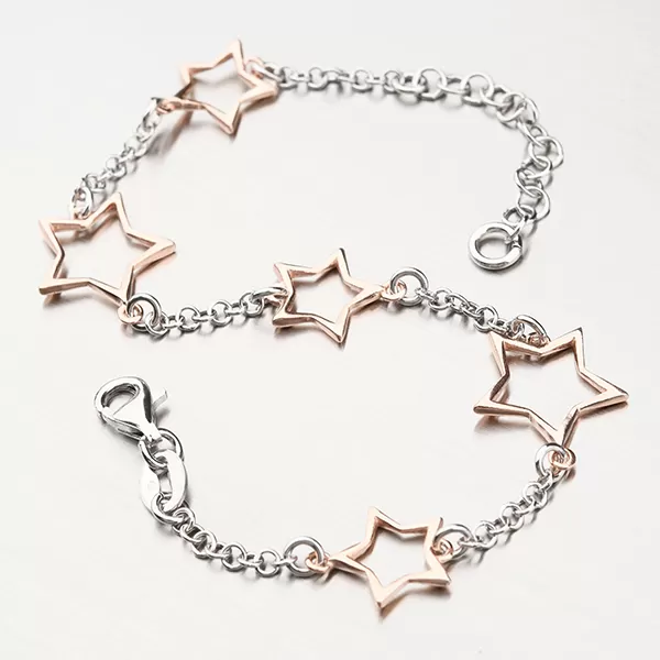 Strieborný náramok s hviezdičkami B1700644-0331-SLX