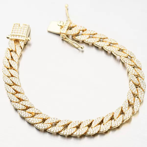 Pozlátený strieborný náramok so zirkónmi B2100527-1905-SLX