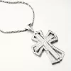 Strieborný prívesok kríž so zirkónmi PKL-3090