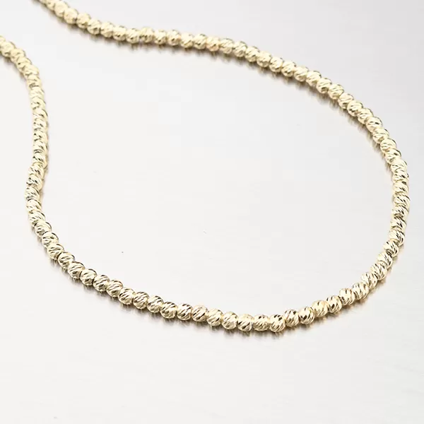 Pozlátený strieborný náhrdelník brúsený N2500503-0493-SLX