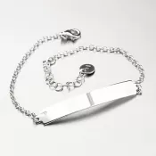 Náramok s platničkou - strieborný 925 B1602349-0863-SLX