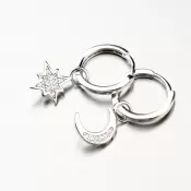 Strieborné kruhy s príveskami PKL-2080