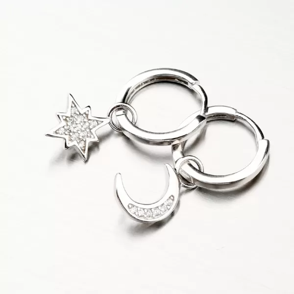 Strieborné kruhy s príveskami PKL-2080