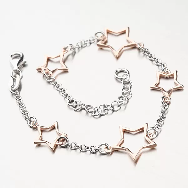 Strieborný náramok s hviezdičkami B1700644-0331-SLX