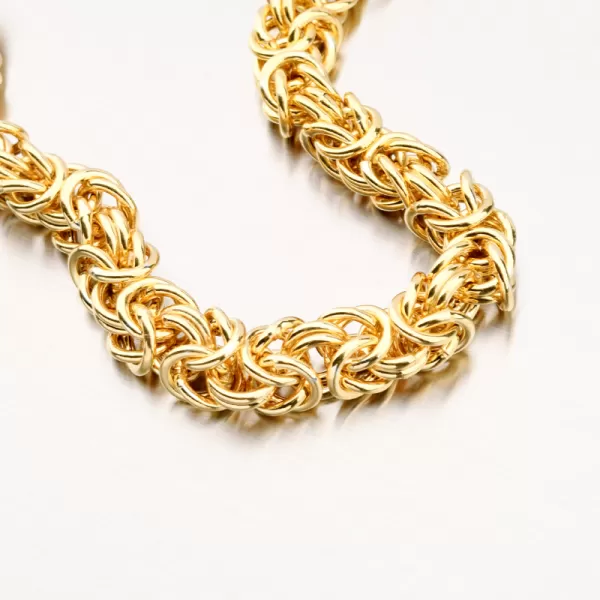 Pozlátený strieborný náramok kráľovská väzba B1903724-0045-SLX