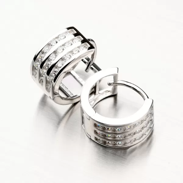 Strieborné kruhy so zirkónmi PKL-2064