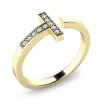 Prsteň s briliantmi zo žltého zlata 140014ZL-DIA