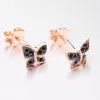 Strieborné náušnice motýľov v ružovej farbe zlata E1703978-2281-SLX