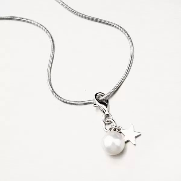 Strieborný prívesok s perlou as hviezdou PKL-3071