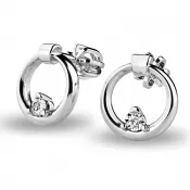 Zlaté náušnice krúžky so zirkónmi 140022-B-ZIR