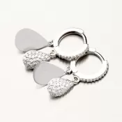 Strieborné kruhy so zirkónmi as príveskami PKL-2084