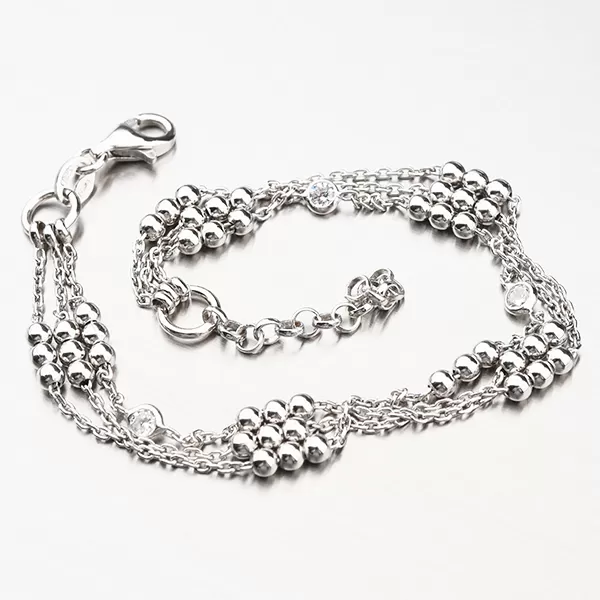 Náramok so zirkónmi - striebro 925 B2501155-0398-SLX