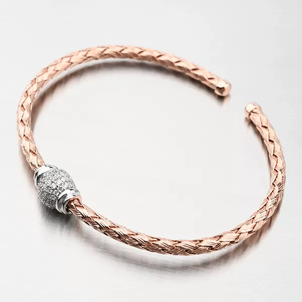 Strieborný náramok vo farbe ružového zlata B1604063-2196-SLX