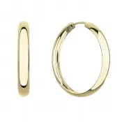 Pozlátené náušnice veľké široké kruhy 61011 Au plating