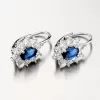 Náušnice zo striebra s modrým kameňom PKL-2103