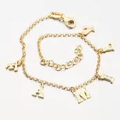 Pozlátený náramok FAMILY B2001471-0331-SLX